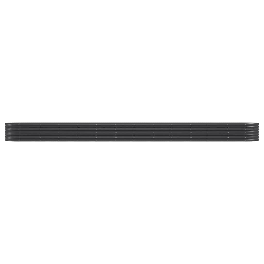 Vidaxl plantenbak 512x80x36 cm gegalvaniseerd staal antracietkleurig