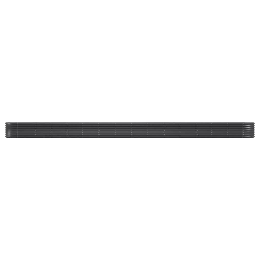 Vidaxl plantenbak 620x80x36 cm gegalvaniseerd staal antracietkleurig