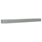 Vidaxl plantenbak 620x80x36 cm gegalvaniseerd staal zilverkleurig