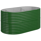 Vidaxl plantenbak 152x80x68 cm gegalvaniseerd staal groen