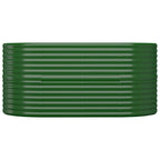 Vidaxl plantenbak 152x80x68 cm gegalvaniseerd staal groen