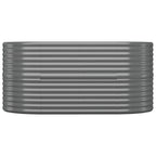 Vidaxl plantenbak 152x80x68 cm gegalvaniseerd staal grijs