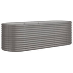 Vidaxl plantenbak 224x80x68 cm gegalvaniseerd staal grijs