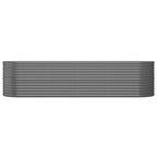 Vidaxl plantenbak 296x80x68 cm gegalvaniseerd staal grijs