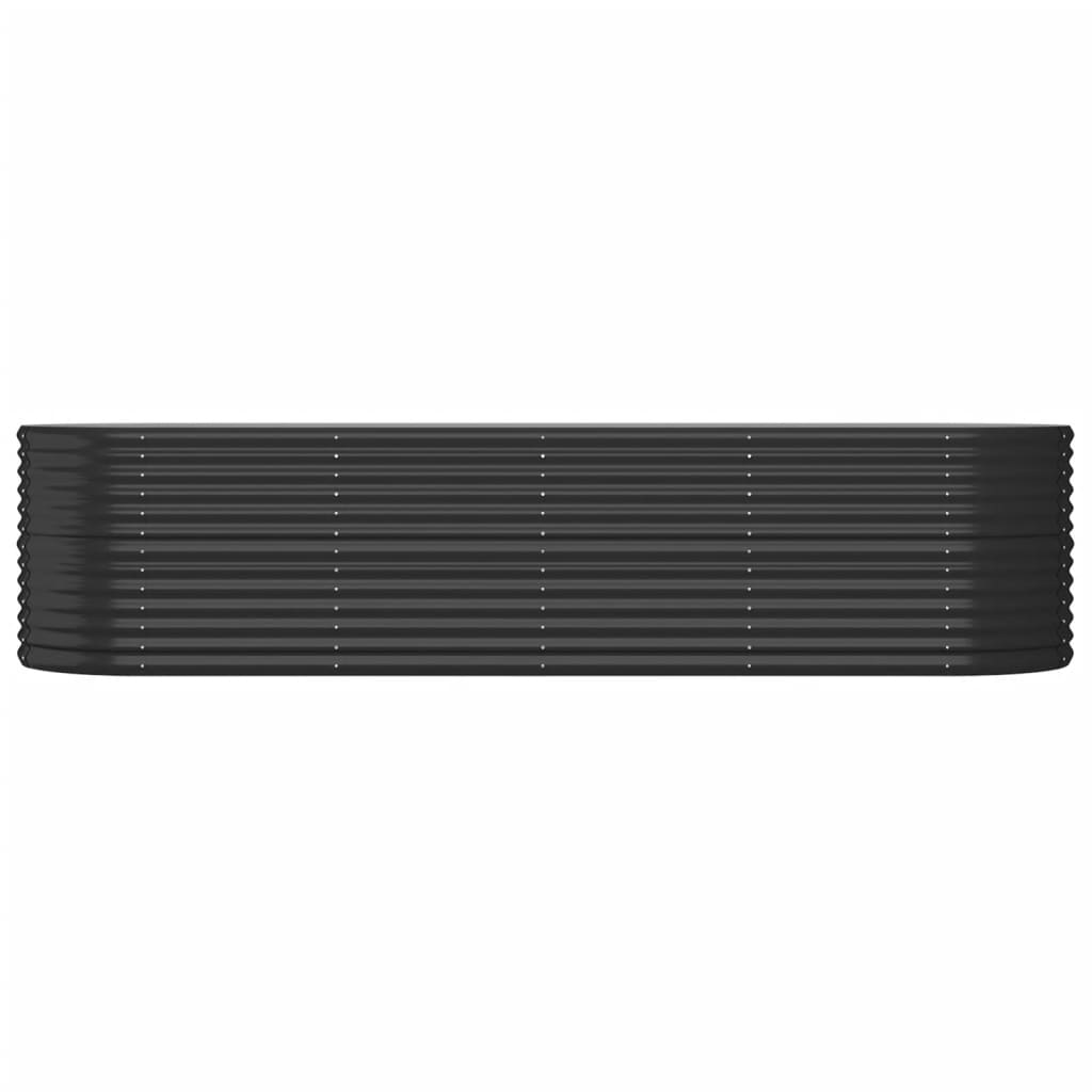 Vidaxl plantenbak 296x80x68 cm gegalvaniseerd staal antracietkleurig