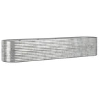 Vidaxl plantenbak 368x80x68 cm gegalvaniseerd staal zilverkleurig