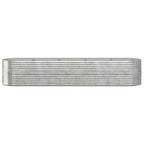Vidaxl plantenbak 368x80x68 cm gegalvaniseerd staal zilverkleurig