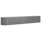 Vidaxl plantenbak 440x80x68 cm gegalvaniseerd staal grijs