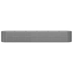 Vidaxl plantenbak 440x80x68 cm gegalvaniseerd staal grijs
