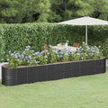 Vidaxl plantenbak 440x80x68 cm gegalvaniseerd staal antracietkleurig