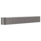 VidaXL Plantenbak 512x80x68 cm gepoedercoat staal grijs