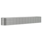 VidaXL Plantenbak 512x80x68 cm gepoedercoat staal zilverkleurig
