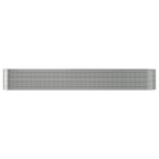 VidaXL Plantenbak 512x80x68 cm gepoedercoat staal zilverkleurig