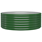 Vidaxl plantenbak 100x100x36 cm gegalvaniseerd staal groen