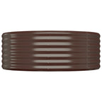 Vidaxl plantenbak 100x100x36 cm gegalvaniseerd staal bruin