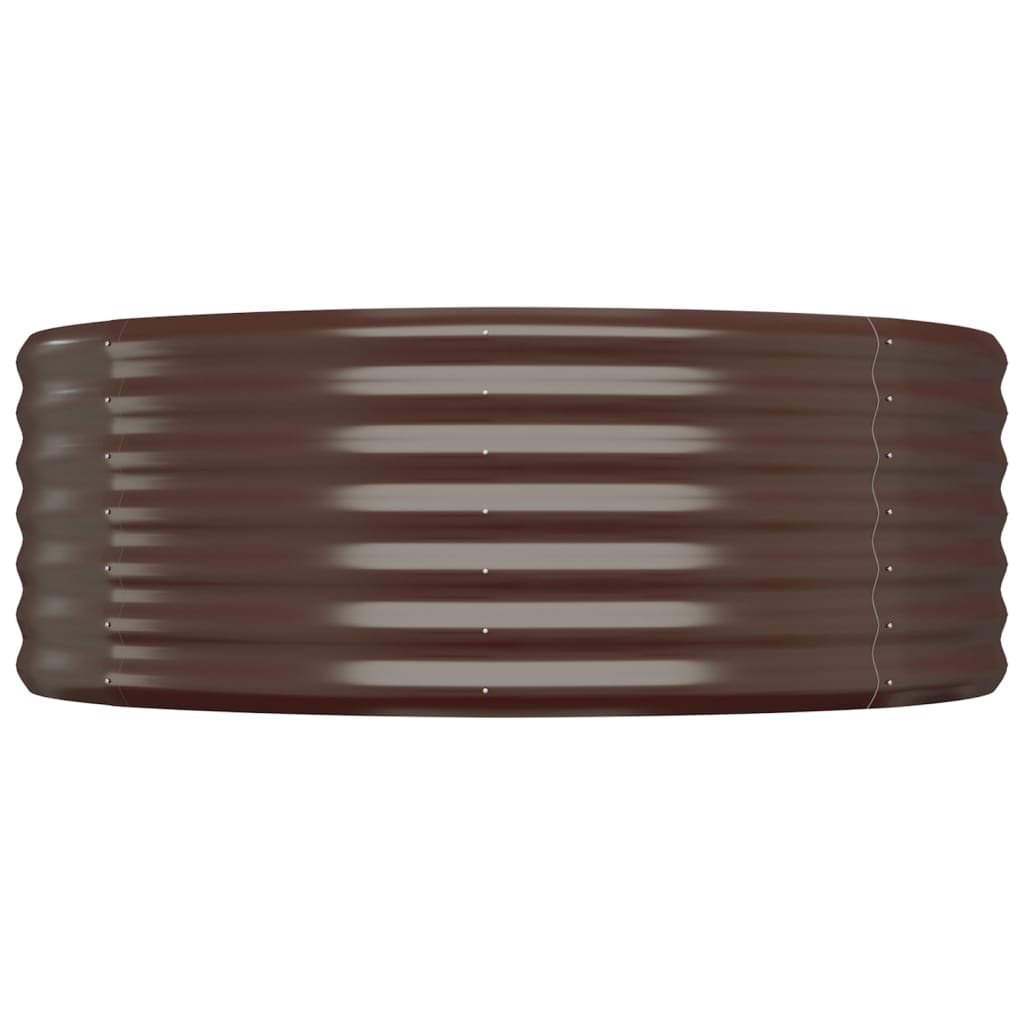 Vidaxl plantenbak 100x100x36 cm gegalvaniseerd staal bruin