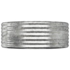 Vidaxl plantenbak 100x100x36 cm gegalvaniseerd staal zilverkleurig