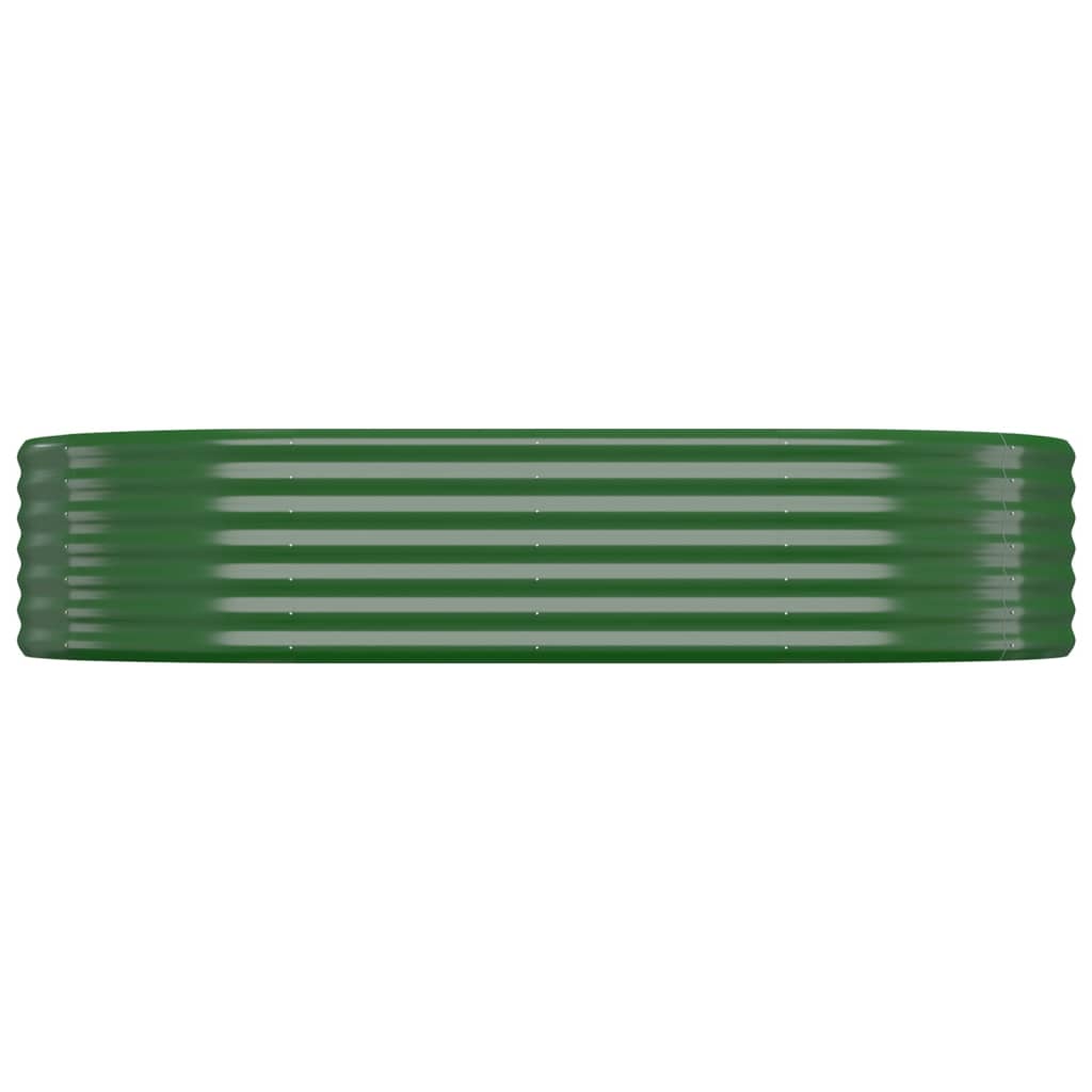 Vidaxl plantenbak 175x100x36 cm gepoedercoat staal groen