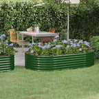 Vidaxl plantenbak 175x100x36 cm gepoedercoat staal groen