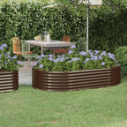 Vidaxl plantenbak 175x100x36 cm gegalvaniseerd staal bruin
