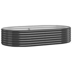 Vidaxl plantenbak 175x100x36 cm gegalvaniseerd staal antracietkleurig