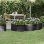 Vidaxl plantenbak 175x100x36 cm gegalvaniseerd staal antracietkleurig