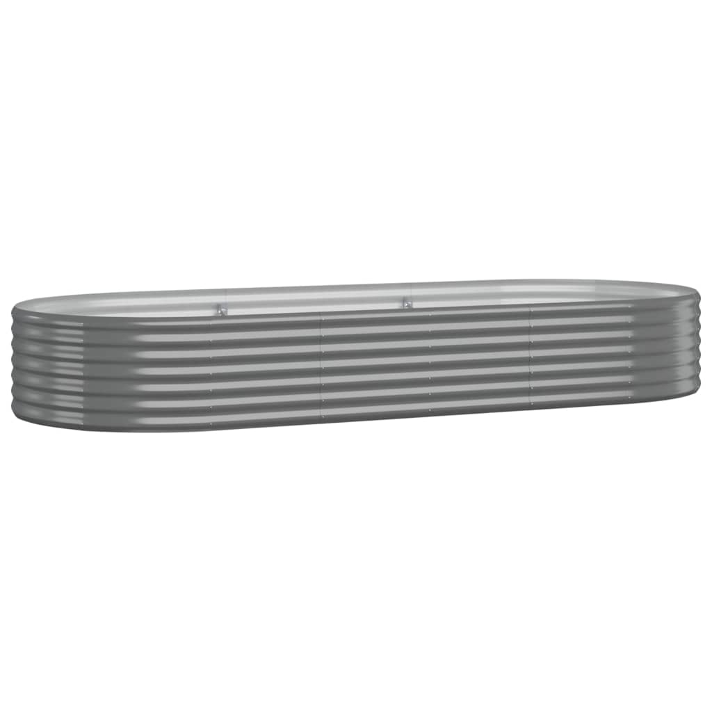 Vidaxl plantenbak 249x100x36 cm gegalvaniseerd staal grijs