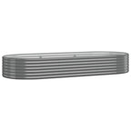 Vidaxl plantenbak 249x100x36 cm gegalvaniseerd staal grijs
