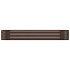 Vidaxl plantenbak 249x100x36 cm gegalvaniseerd staal bruin