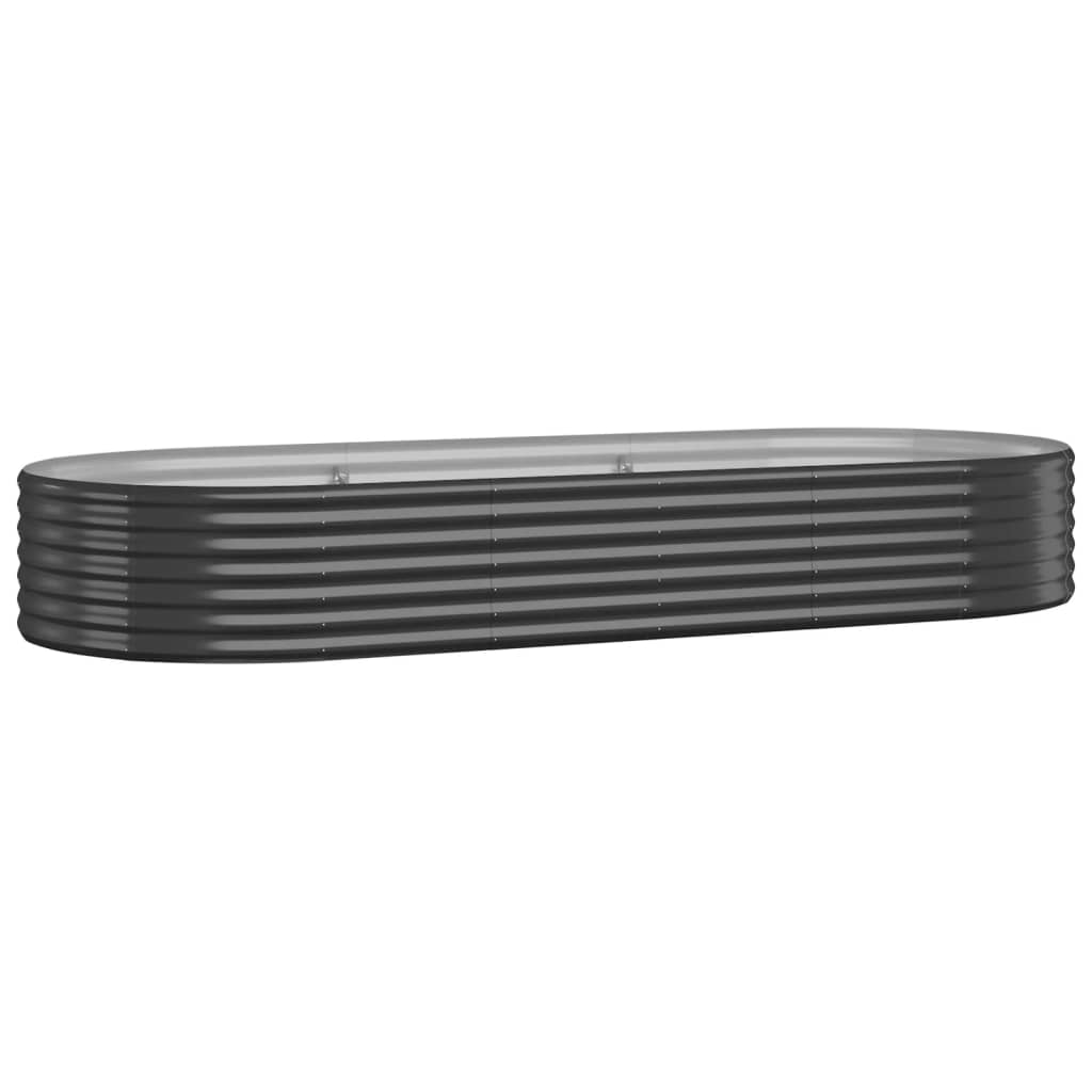 Vidaxl plantenbak 249x100x36 cm gegalvaniseerd staal antracietkleurig