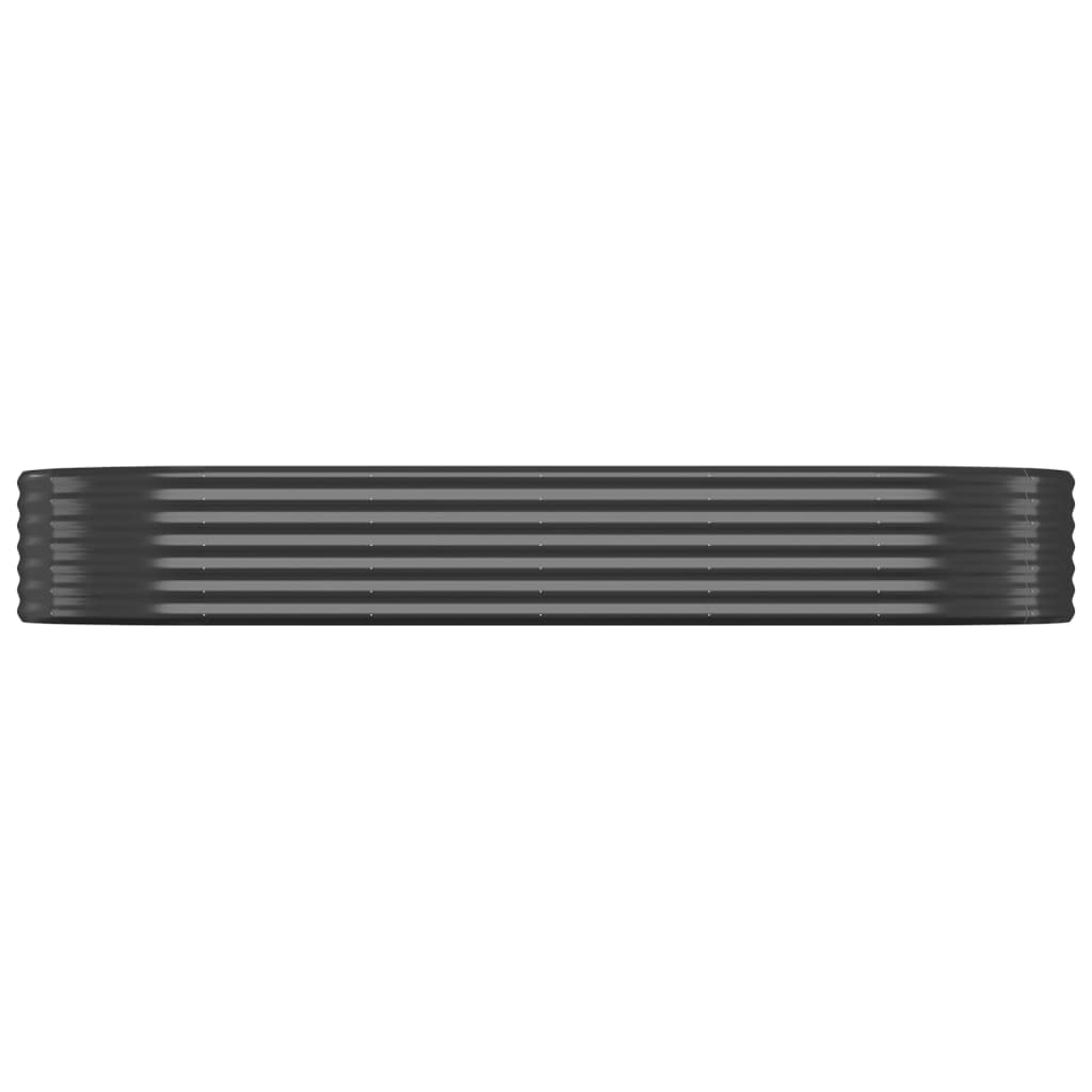 Vidaxl plantenbak 249x100x36 cm gegalvaniseerd staal antracietkleurig
