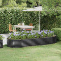 Vidaxl plantenbak 249x100x36 cm gegalvaniseerd staal antracietkleurig