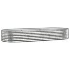 VidaXL Plantenbak 249x100x36 cm gepoedercoat staal zilverkleurig