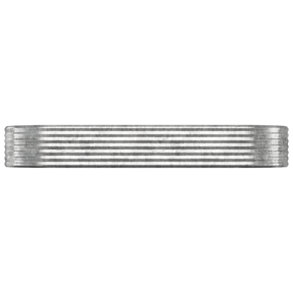 VidaXL Plantenbak 249x100x36 cm gepoedercoat staal zilverkleurig