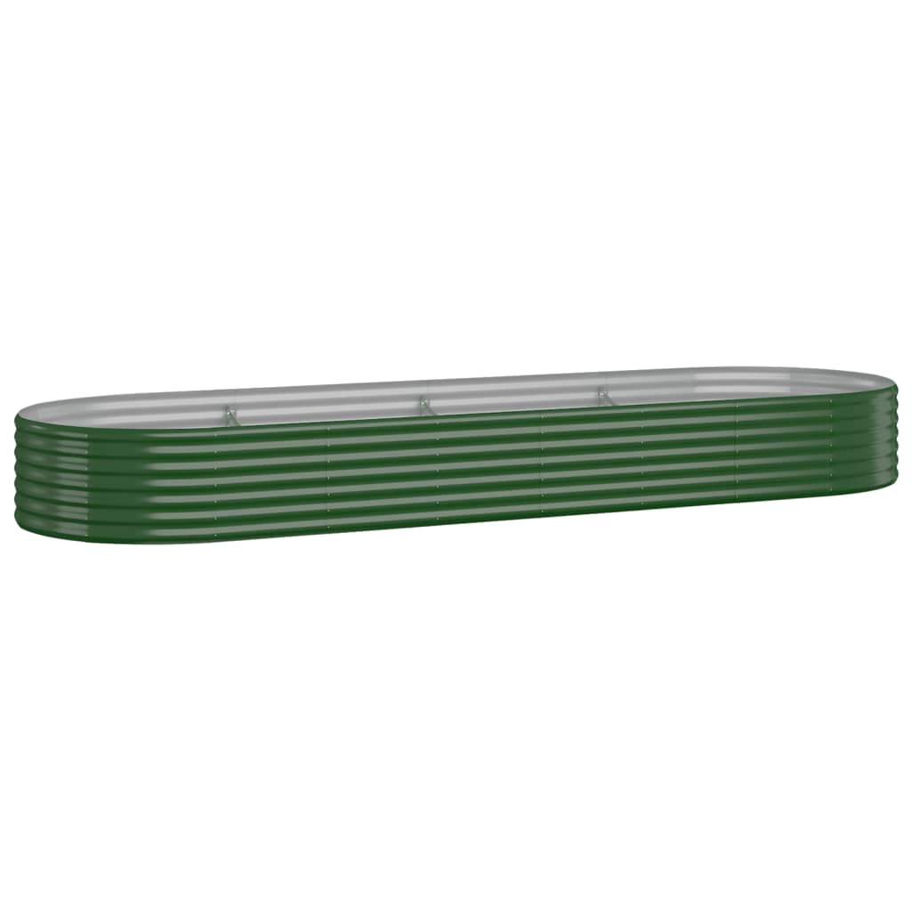 Vidaxl plantenbak 322x100x36 cm gegalvaniseerd staal groen