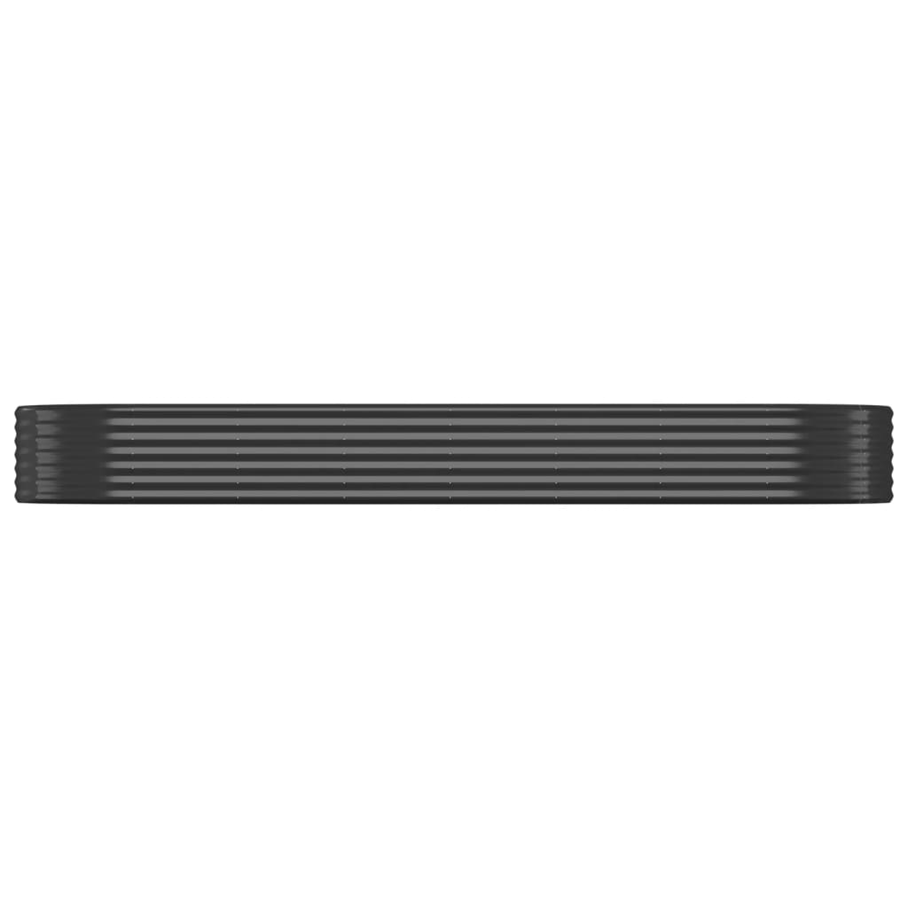 Vidaxl plantenbak 322x100x36 cm gegalvaniseerd staal antracietkleurig