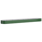 Vidaxl plantenbak 544x100x36 cm gegalvaniseerd staal groen