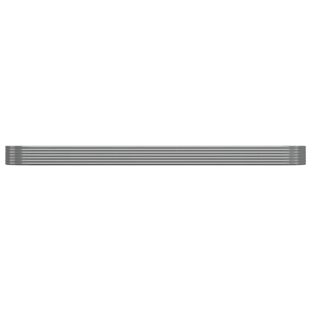 VidaXL Plantenbak 544x100x36 cm gepoedercoat staal grijs