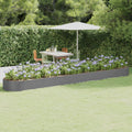 VidaXL Plantenbak 544x100x36 cm gepoedercoat staal grijs