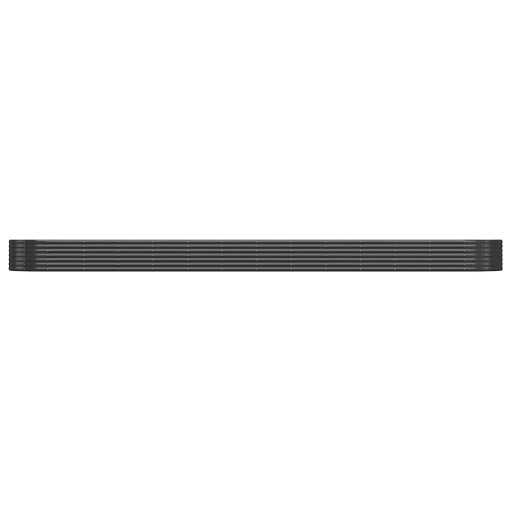Vidaxl plantenbak 544x100x36 cm gegalvaniseerd staal antracietkleurig
