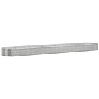 Vidaxl plantenbak 544x100x36 cm gegalvaniseerd staal zilverkleurig