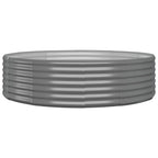 Vidaxl plantenbak 140x140x36 cm gegalvaniseerd staal grijs