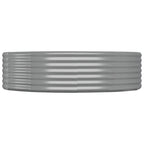 Vidaxl plantenbak 140x140x36 cm gegalvaniseerd staal grijs
