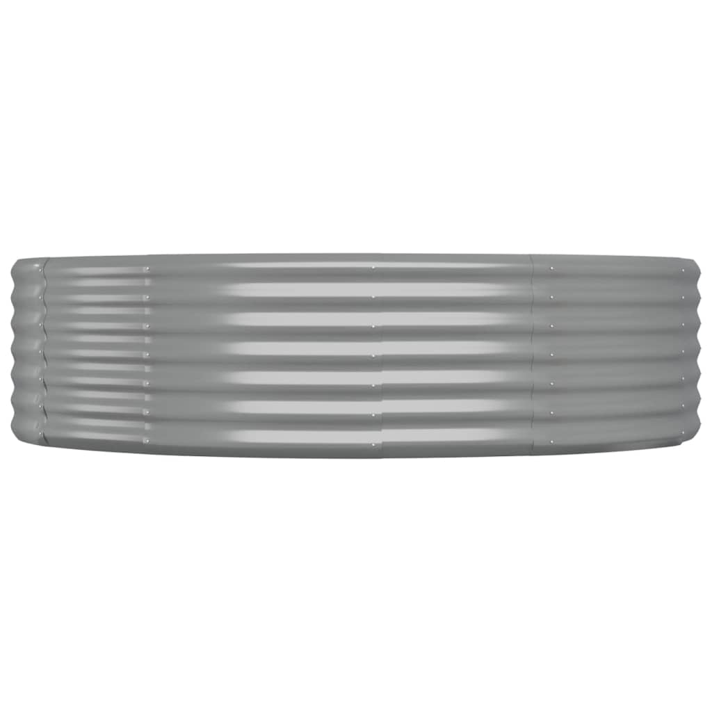 Vidaxl plantenbak 140x140x36 cm gegalvaniseerd staal grijs