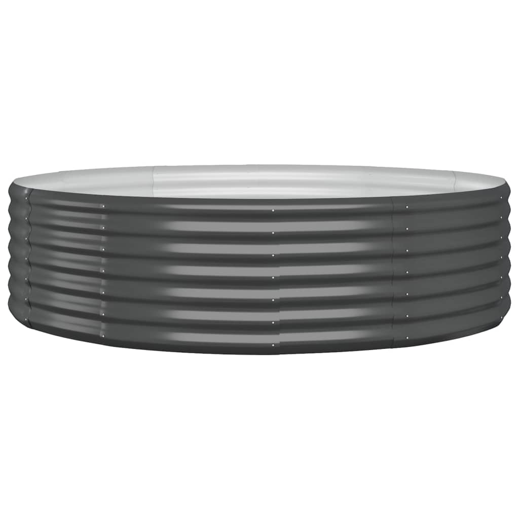 Vidaxl plantenbak 140x140x36 cm gegalvaniseerd staal antracietkleurig
