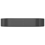 Vidaxl plantenbak 214x140x36 cm gegalvaniseerd staal antracietkleurig