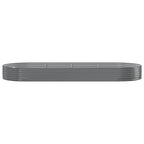 Vidaxl plantenbak 373x140x36 cm gegalvaniseerd staal grijs