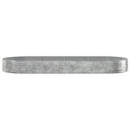 Vidaxl plantenbak 373x140x36 cm gegalvaniseerd staal zilverkleurig