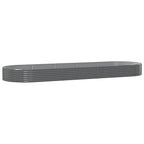 VidaXL Plantenbak 450x140x36 cm gepoedercoat staal grijs