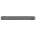 VidaXL Plantenbak 450x140x36 cm gepoedercoat staal grijs